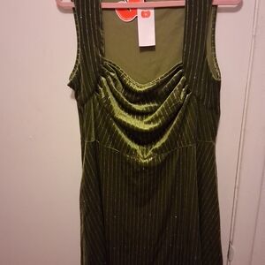 Green Pinstripe Dress